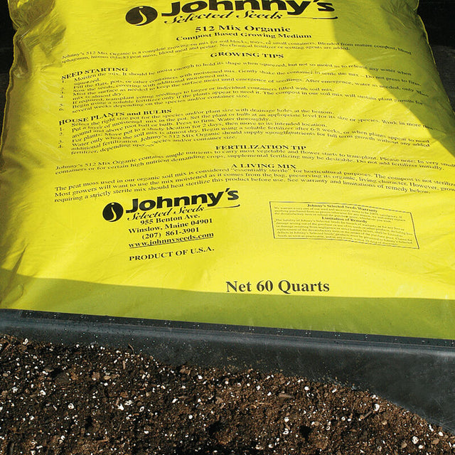 Organic Potting Soil -60 qt bag of Johnny's 512 Mix